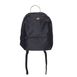 GOOD GIRL Carolina Herrera Authentic Backpack Satin Black/ Gold Hardware